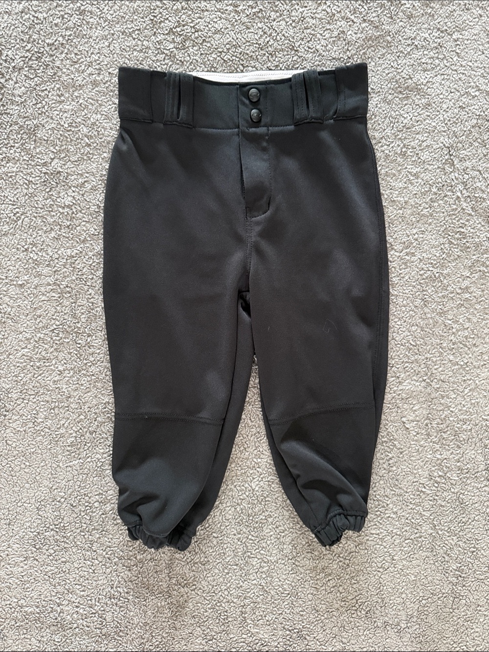 Kids Black Athletic Baseball Pants
